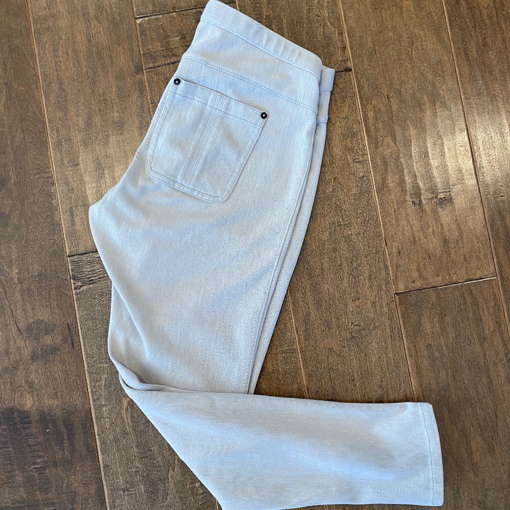 Light grey HUE jeggings, crop length, size sm